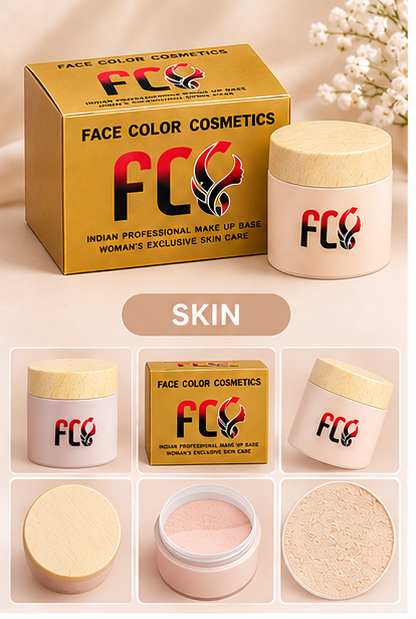 FCC Powder Makeup Base – 12 Hour Stay, Sheer Coverage & Natural Finish | 6 Shades