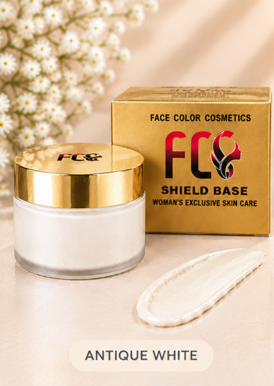 FCC Shield Base – Antique White | 12+ Hours Long Lasting