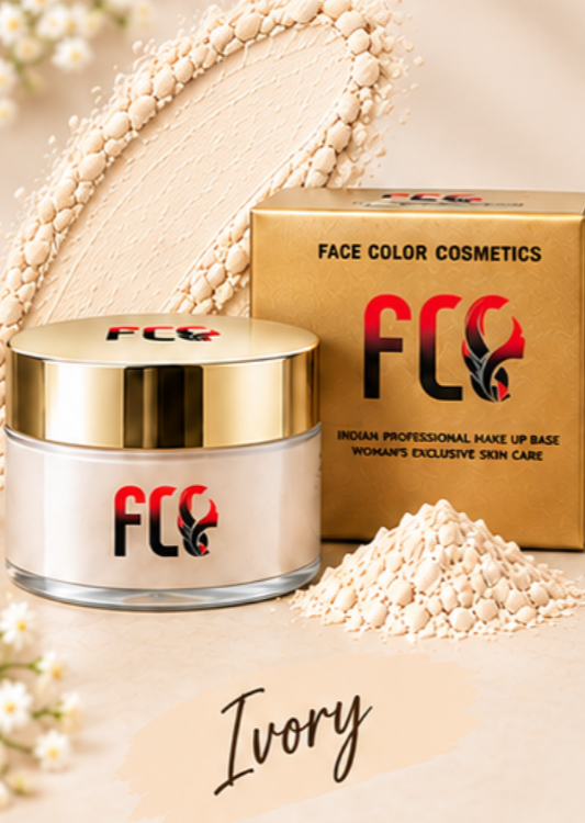 FCC Powder Makeup Base – Ivory | 12 Hour Stay, Sheer Coverage & Natural Finish