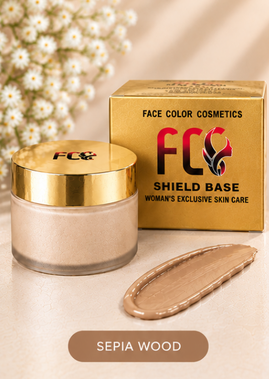 FCC Shield Base – Sepia Wood | 12+ Hours Long Lasting